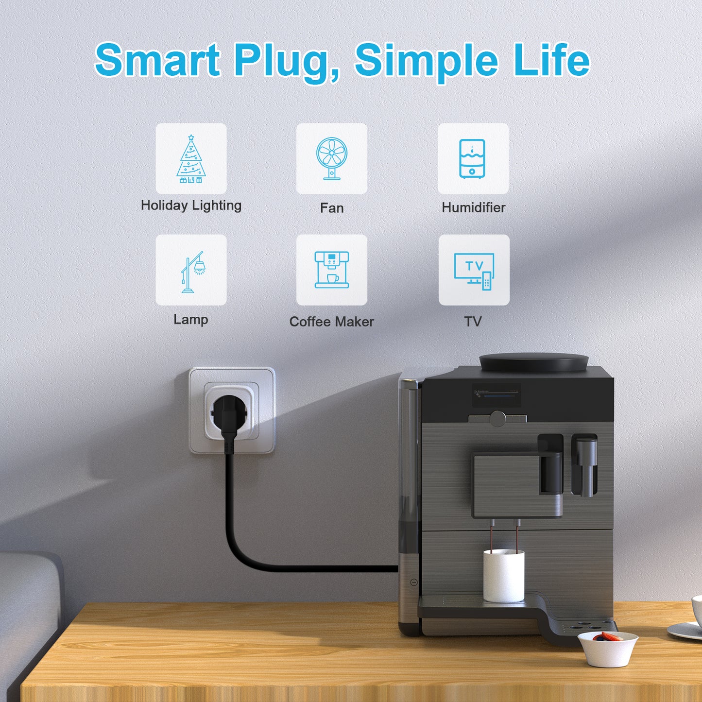 EU WLAN Smart Steckdose misst Stromverbrauchsmesser ET21