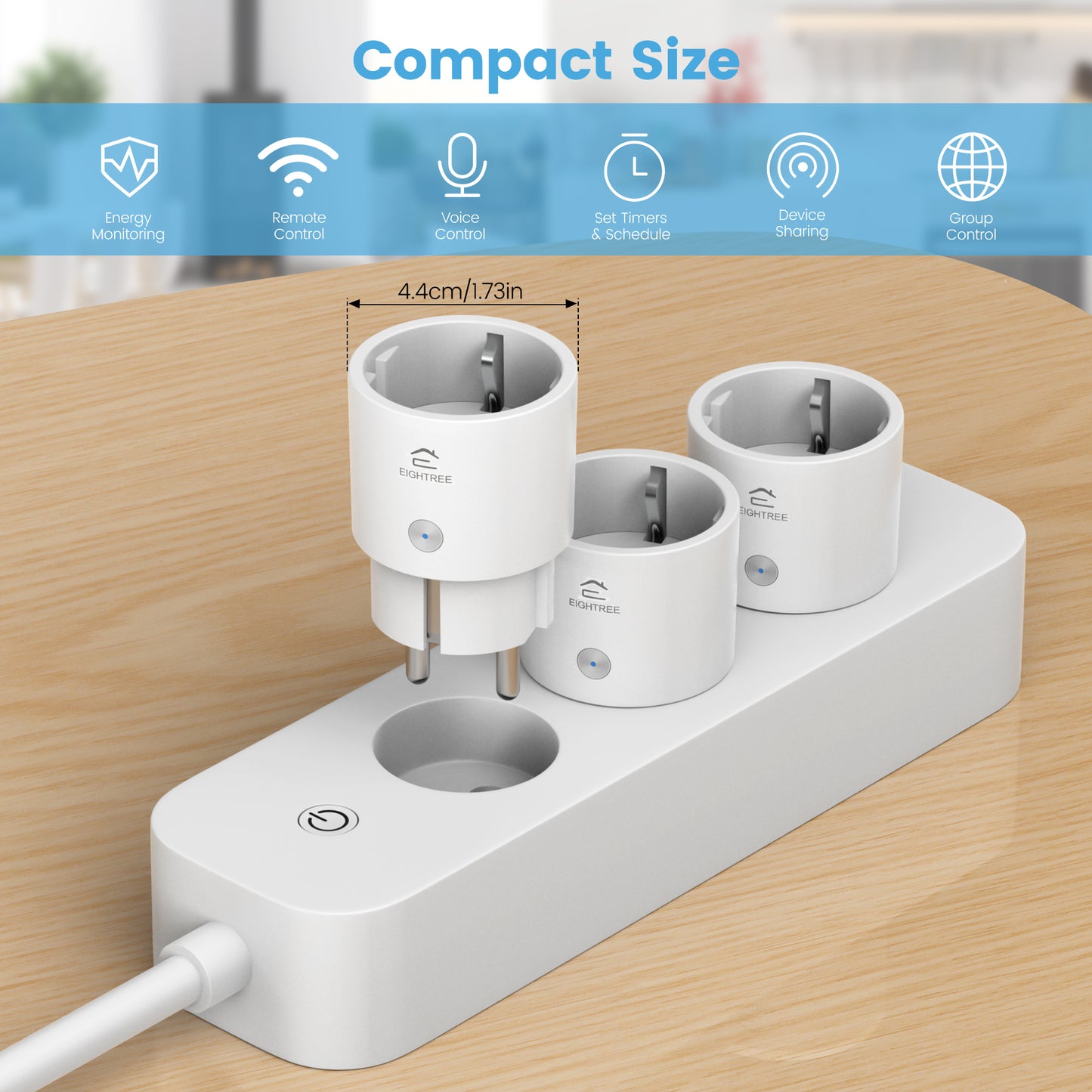 EU Mini Smart WLAN Steckdose misst Stromverbrauchsmesser ET20