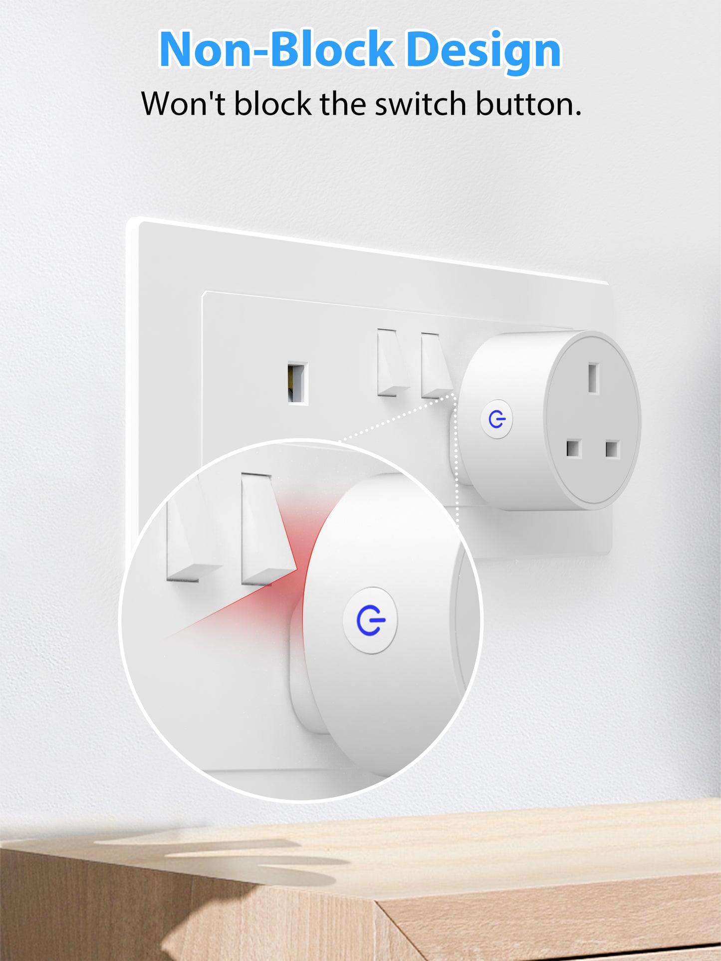UK Smart Wifi Plug that Work with Alexa 13A ET30