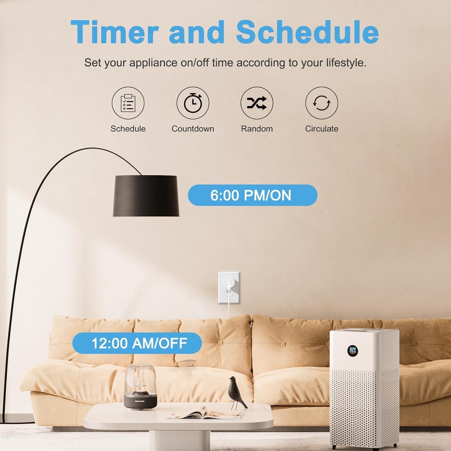 EIGHTREE Matter Smart Plug, Homekit Supported, Hub Required, Smart Plugs That Work with Alexa, Siri & Google Home, WiFi Plug with Remote Control, Timer & Schedule, Matter Smart Home 2.4GHz Wi-Fi Only
