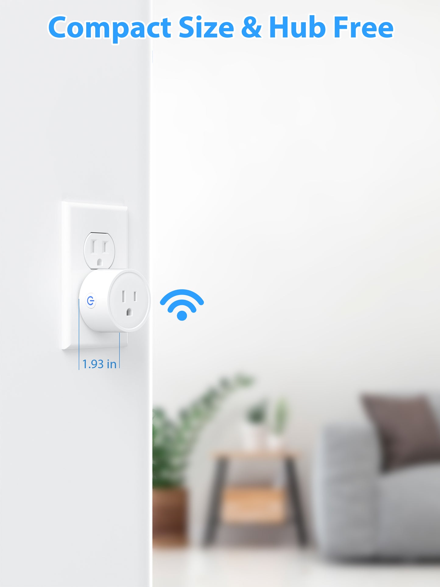 ELELINK WiFi Plugs That Work with Alexa and Google Home, Smart Outlet with Remote Control and Timer Function, 2.4GHz Wi-Fi Only