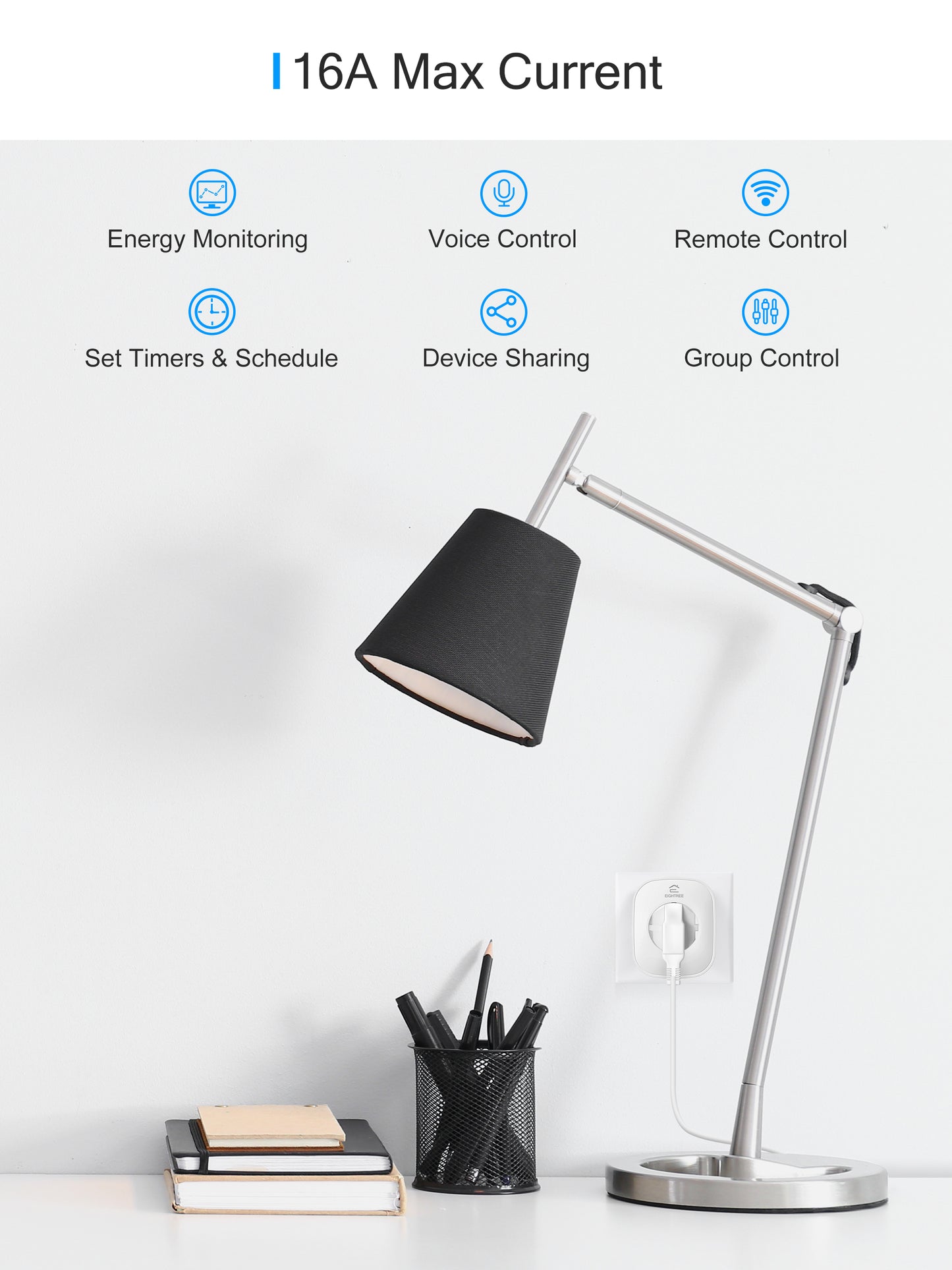 EU WLAN Smart Steckdose misst Stromverbrauchsmesser ET22