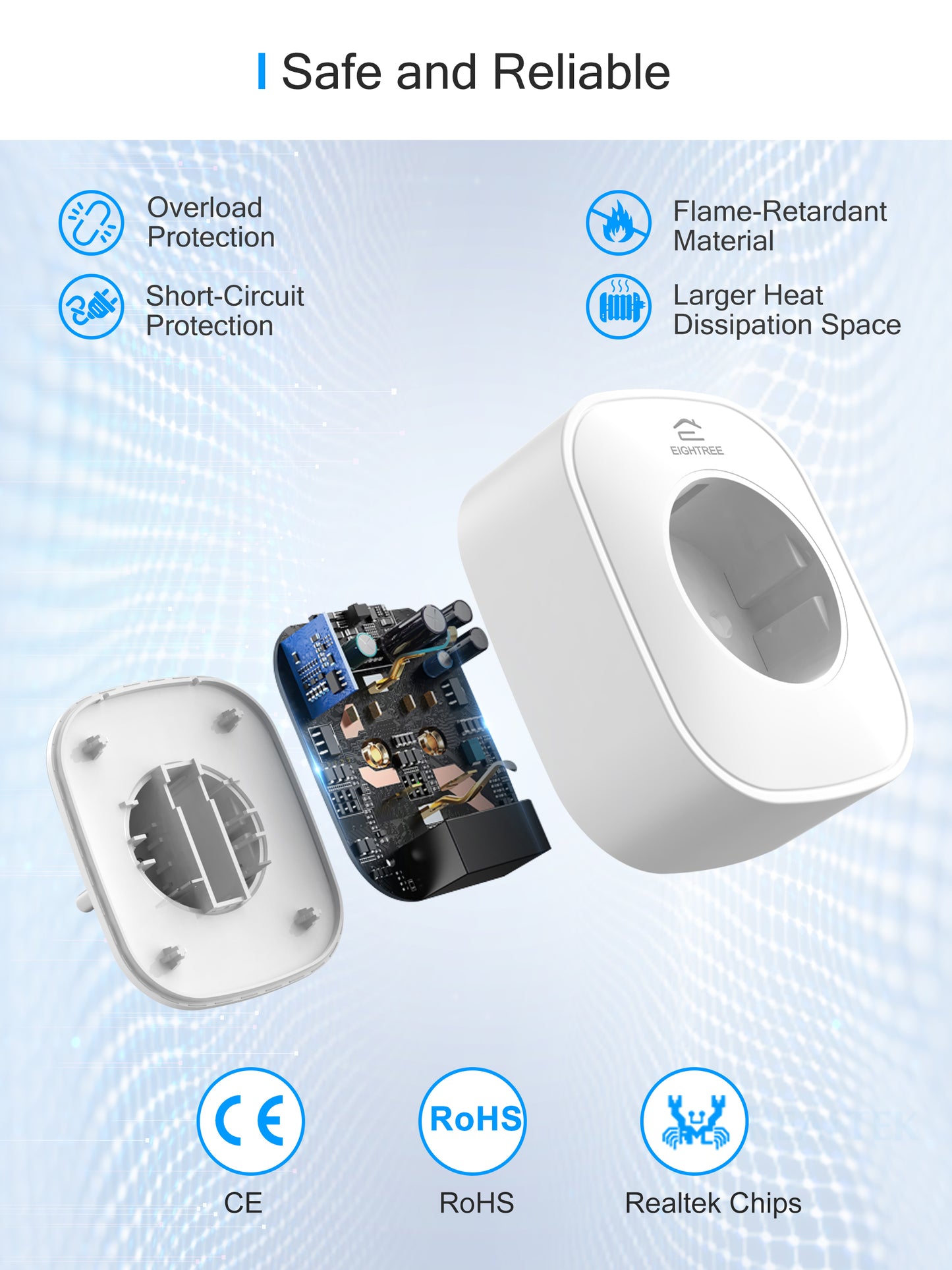 EU WLAN Smart Steckdose misst Stromverbrauchsmesser ET22