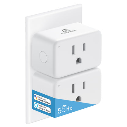 EIGHTREE Mini Smart Plug 5GHz Wi-Fi Compatible 15A, Smart Plugs That Work with Alexa & Google Home & SmartThings, Energy Monitor, Remote Control, Timer & Schedule, Wi-Fi Plugs
