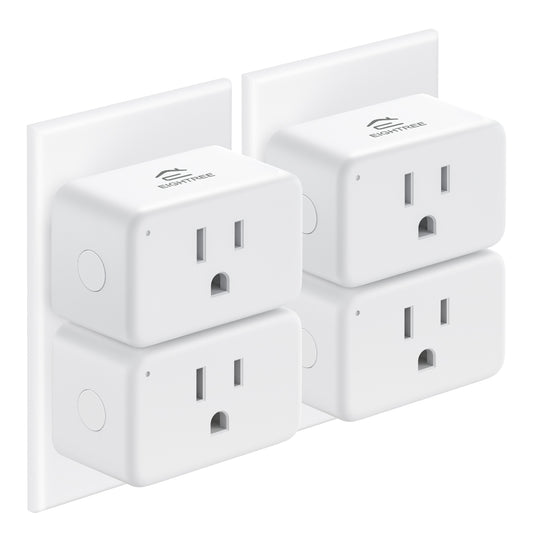 EIGHTREE Smart Plug 15A, Smart Plugs That Compatible with Alexa & Google Home & SmartThings, No Hub Required, WiFi Outlet with Remote Control, Timer & Schedule, 2.4GHz WiFi Only
