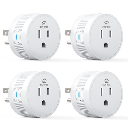 EIGHTREE 15A Smart Plug, Wi-Fi & Bluetooth Smart Outlet for High-Power Home Appliances, Works with Alexa & Google Home, Easy Setup, Timer & Remote Control, FCC & ETL Certified, 2.4GHz Wi-Fi Only