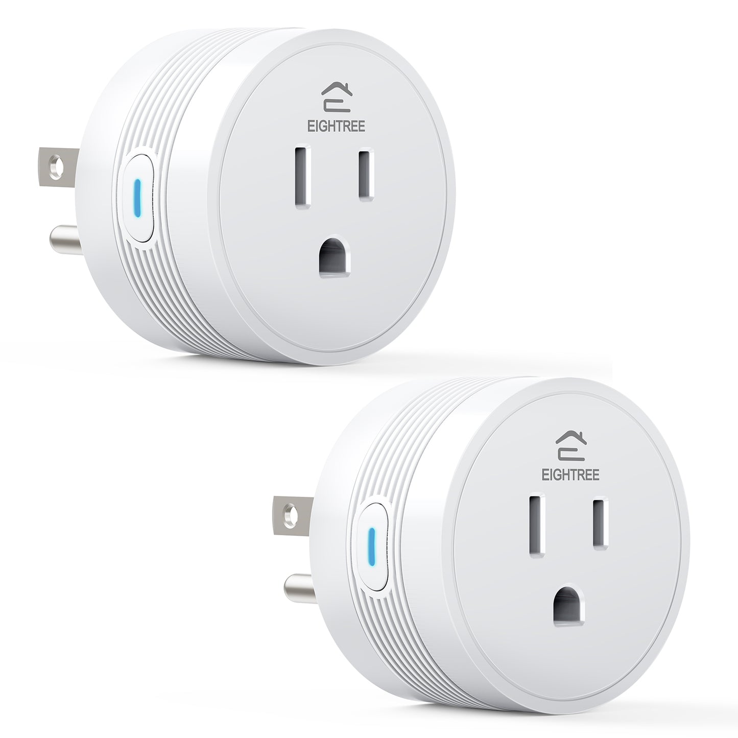 EIGHTREE 15A Smart Plug, Wi-Fi & Bluetooth Smart Outlet for High-Power Home Appliances, Works with Alexa & Google Home, Easy Setup, Timer & Remote Control, FCC & ETL Certified, 2.4GHz Wi-Fi Only