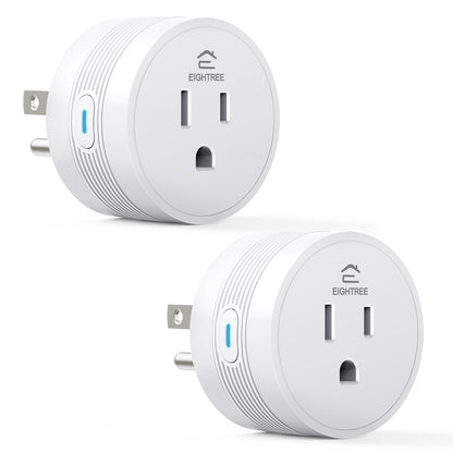 EIGHTREE 15A Smart Plug, Wi-Fi & Bluetooth Smart Outlet for High-Power Home Appliances, Works with Alexa & Google Home, Easy Setup, Timer & Remote Control, FCC & ETL Certified, 2.4GHz Wi-Fi Only