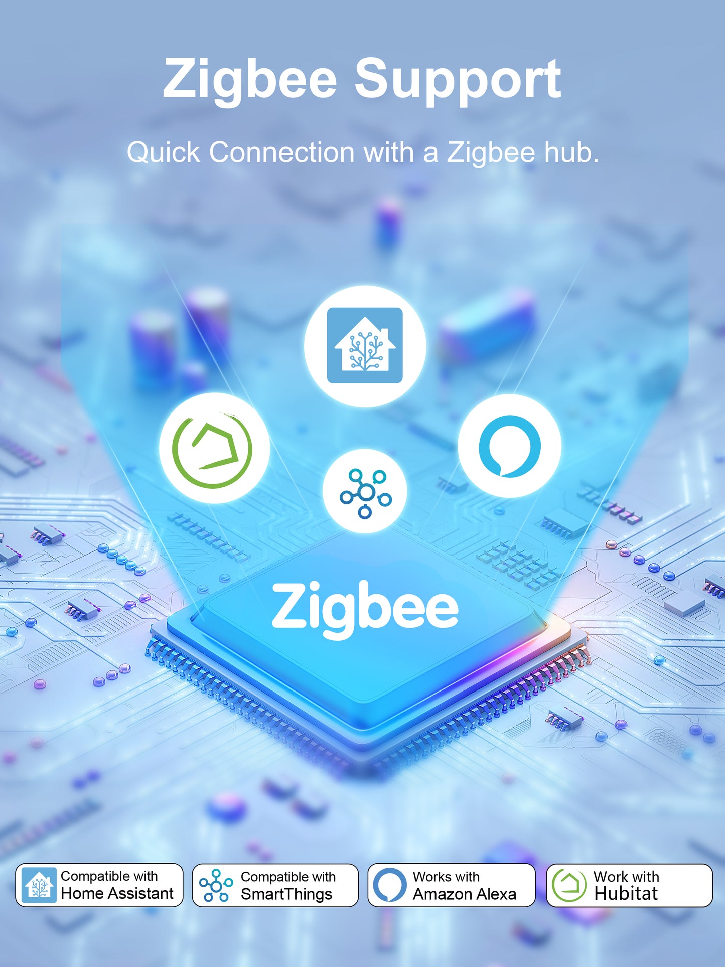 EIGHTREE Zigbee Smart Plug 15A, Energy Monitoring, 𝗭𝗶𝗴𝗯𝗲𝗲 𝗛𝘂𝗯 Required, ETL Certified, Smart Plugs That Compatible with Alexa & Home Assistant & SmartThings.