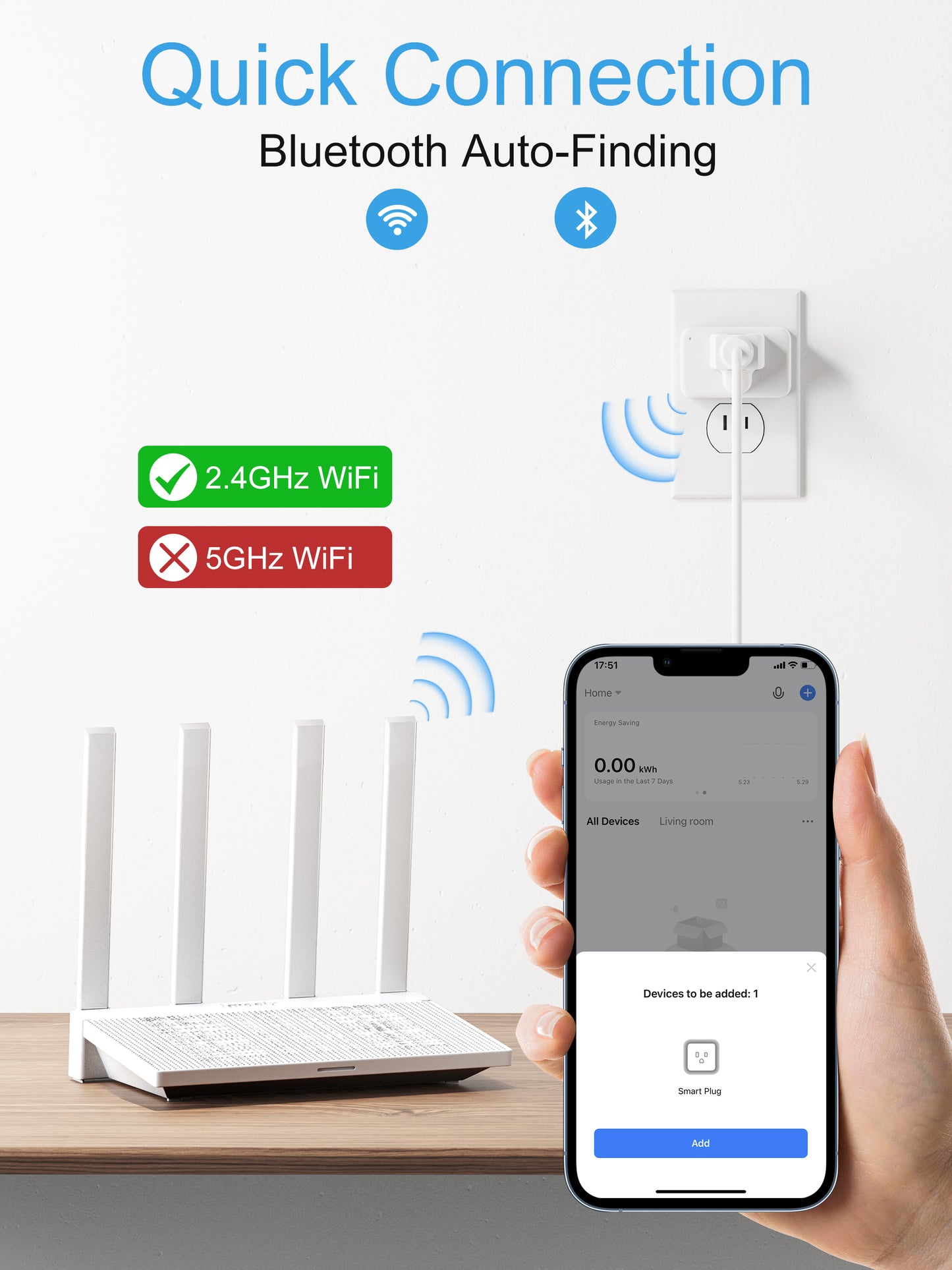 EIGHTREE Smart Plug 15A, Smart Plugs That Compatible with Alexa & Google Home & SmartThings, No Hub Required, WiFi Outlet with Remote Control, Timer & Schedule, 2.4GHz WiFi Only
