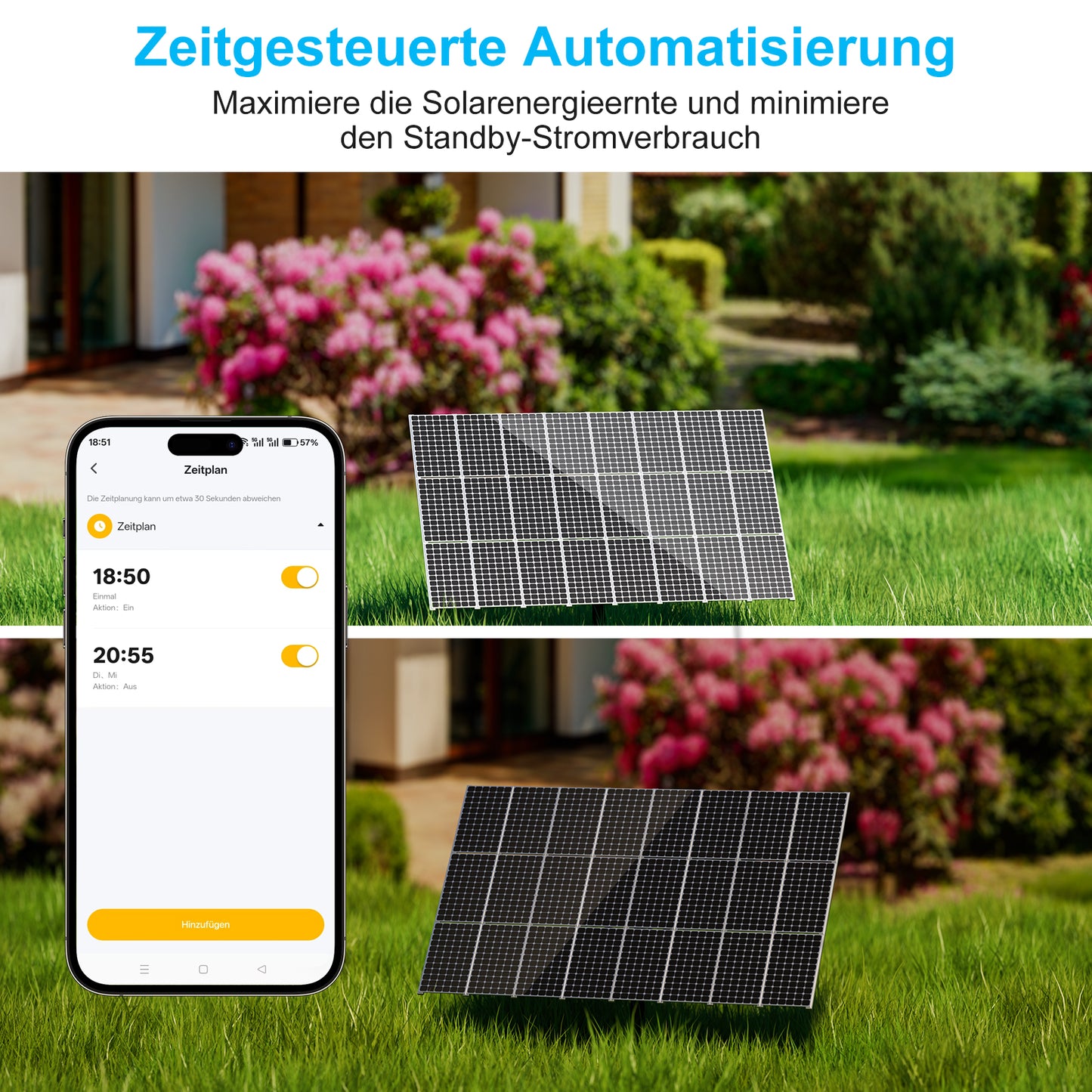 EIGHTREE WLAN Steckdose für Balkonkraftwerk mit Stromzähler, Stromverbrauch und Einspeisung messen, Steckdose mit Energiezähler für Mini-PV, 2.4G/5G WLAN, 16A 3680W, Alexa & Google Home kompatibel
