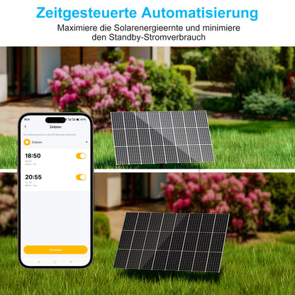EIGHTREE WLAN Steckdose für Balkonkraftwerk mit Stromzähler, Stromverbrauch und Einspeisung messen, Steckdose mit Energiezähler für Mini-PV, 2.4G/5G WLAN, 16A 3680W, Alexa & Google Home kompatibel