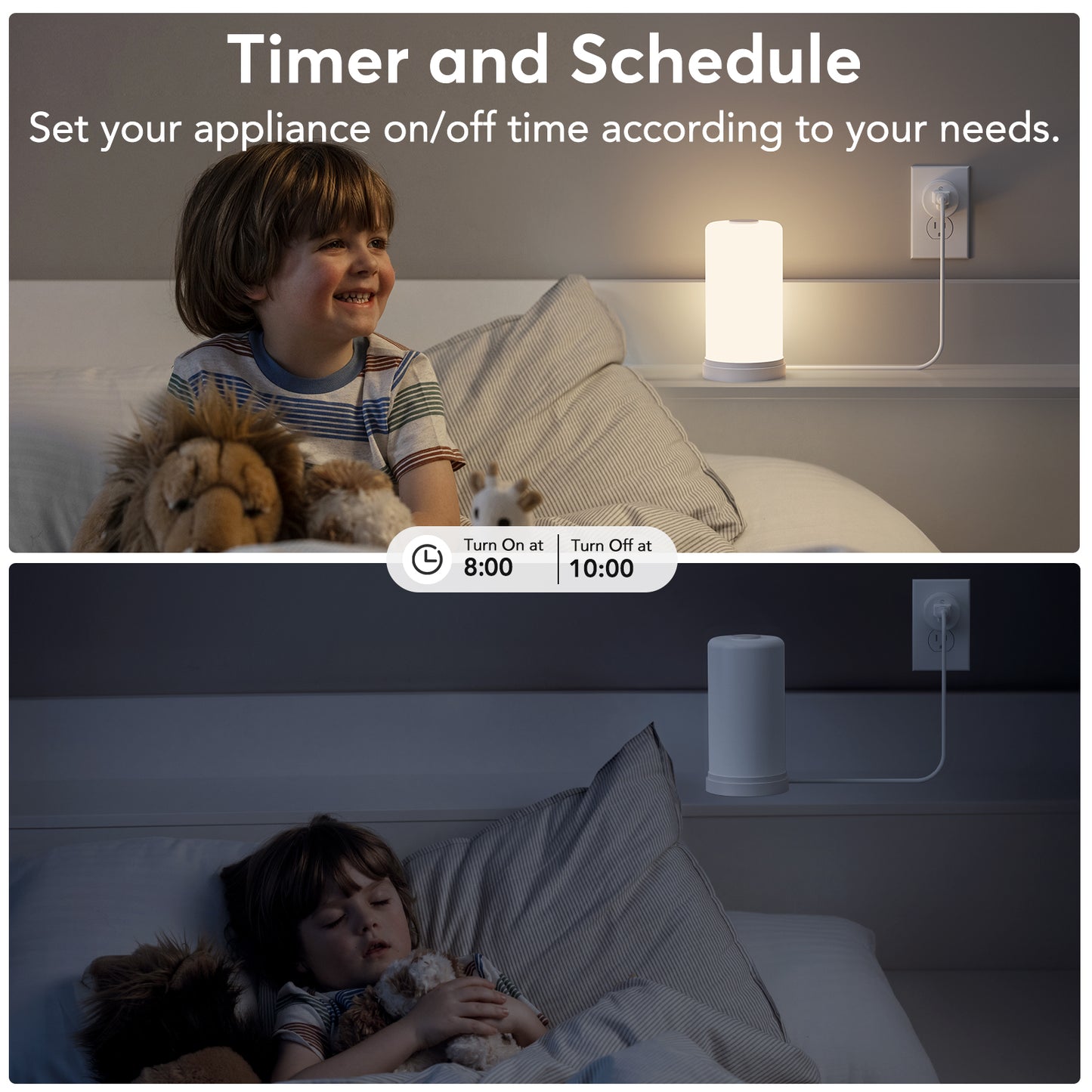 EIGHTREE Smart Plug, WiFi Outlet Works with Alexa & Google Home, Smart Home Socket with Remote Control & Timer Function, 2.4GHz WiFi Only