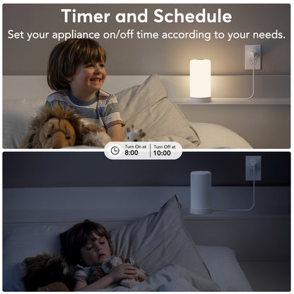 EIGHTREE Smart Plug, WiFi Outlet Works with Alexa & Google Home, Smart Home Socket with Remote Control & Timer Function, 2.4GHz WiFi Only