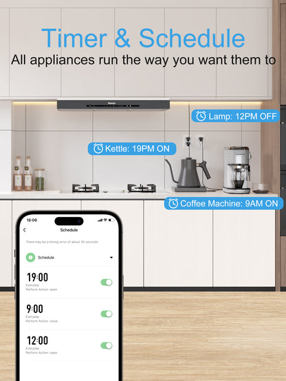 EIGHTREE Smart Plug 15A, Smart Plugs That Compatible with Alexa & Google Home & SmartThings, No Hub Required, WiFi Outlet with Remote Control, Timer & Schedule, 2.4GHz WiFi Only