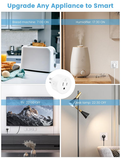 Eightree Smart Plug for 5GHz & 2.4GHz, Smart Outlet WiFi Socket with APP Remote Control, Compatible with Alexa