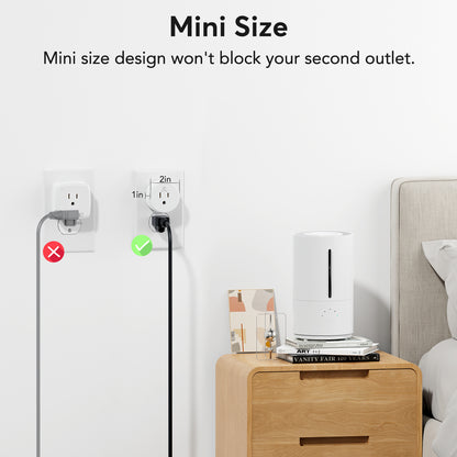 EIGHTREE Smart Plug, WiFi Outlet Works with Alexa & Google Home, Smart Home Socket with Remote Control & Timer Function, 2.4GHz WiFi Only