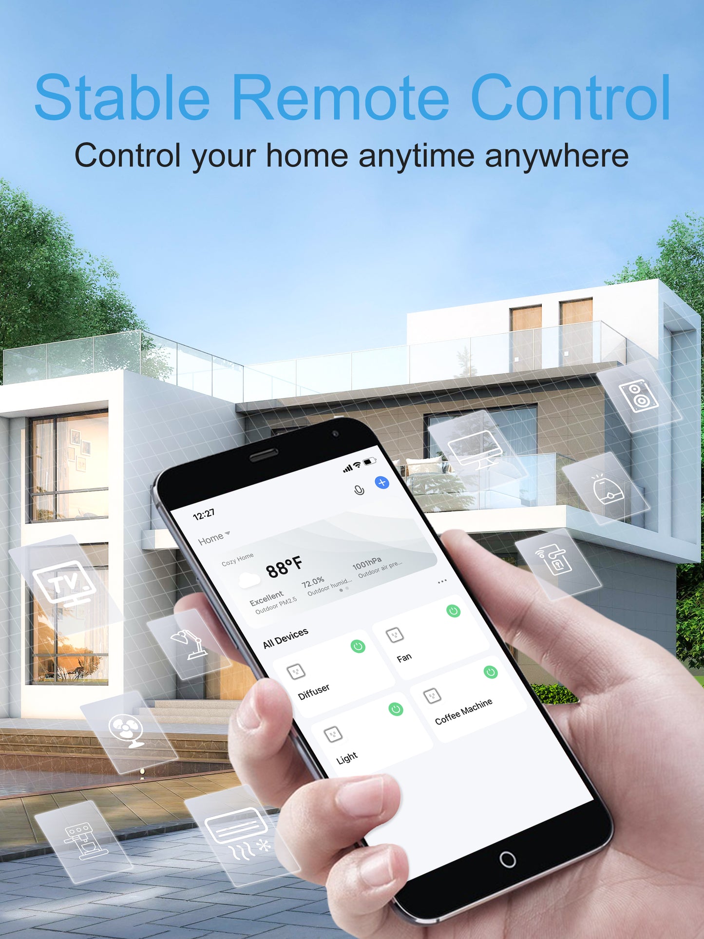 EIGHTREE Smart Plug 15A, Smart Plugs That Compatible with Alexa & Google Home & SmartThings, No Hub Required, WiFi Outlet with Remote Control, Timer & Schedule, 2.4GHz WiFi Only