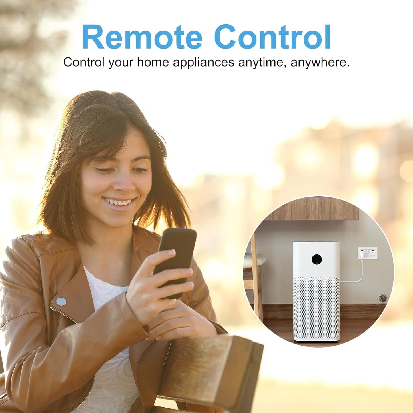 EIGHTREE Matter Smart Plug with Energy Monitoring, Mini WiFi Plug Works With Apple HomeKit, Alexa, Google Home, SmartThings, Remote Control, Timer & Schedule Function, 2.4Ghz Wi-Fi Only, 13A