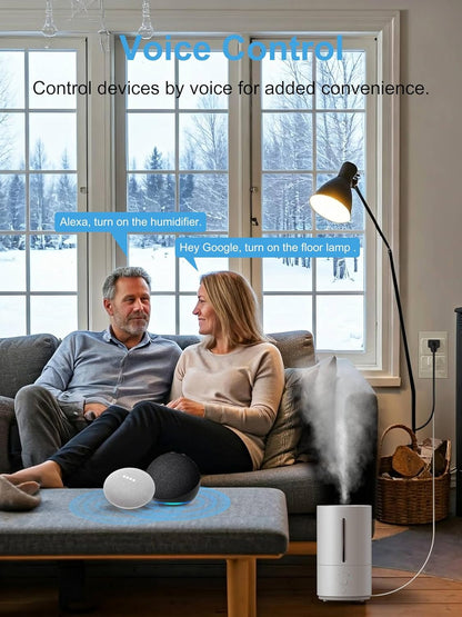 EIGHTREE Zigbee Smart Plug 15A, Energy Monitoring, 𝗭𝗶𝗴𝗯𝗲𝗲 𝗛𝘂𝗯 Required, ETL Certified, Smart Plugs That Compatible with Alexa & Home Assistant & SmartThings.