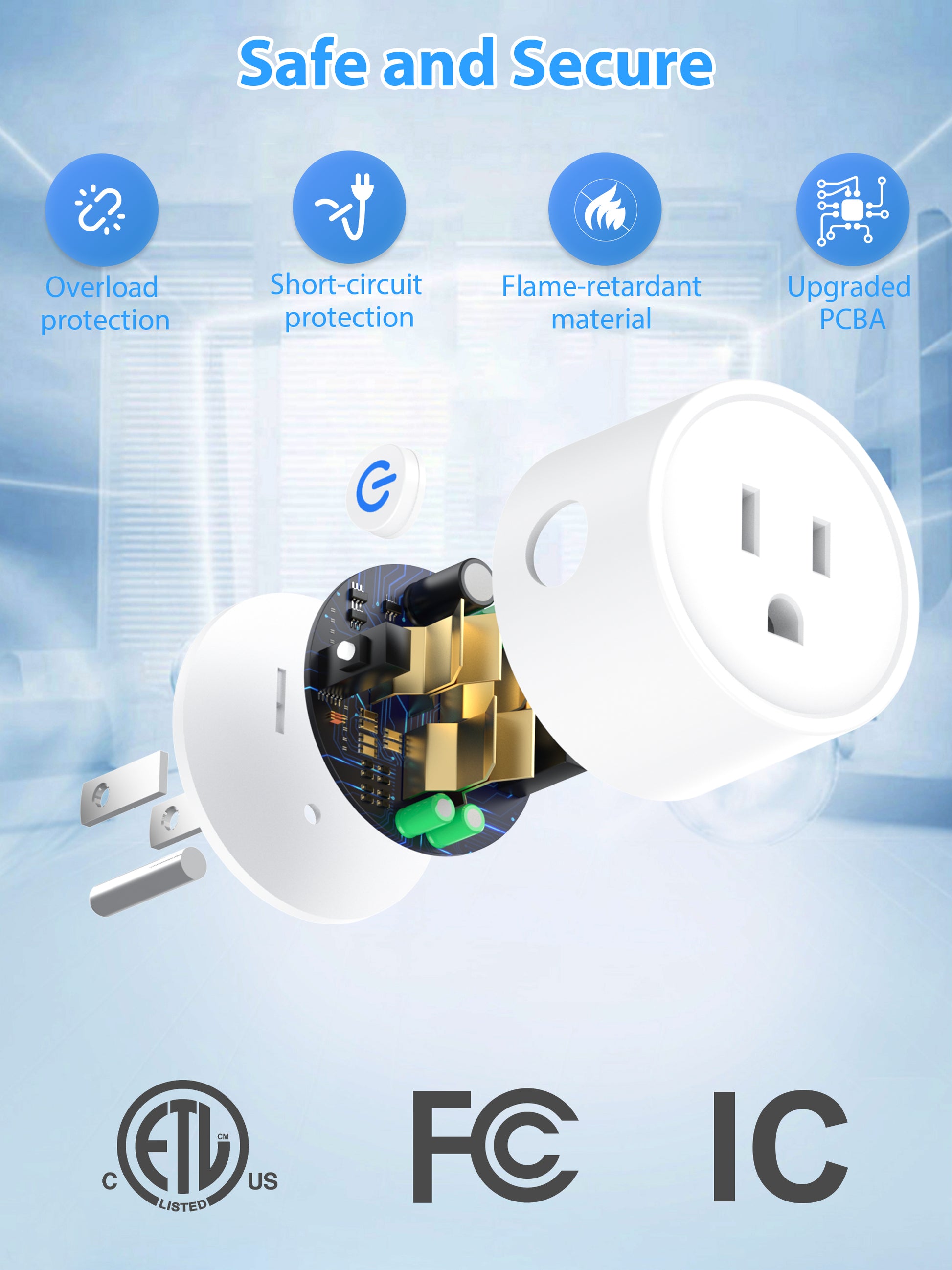 Smart Plug EIGHTREE, Alexa Smart Plugs That Work with Alexa and Google  Home, Com