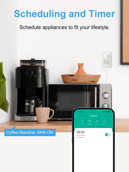 EIGHTREE Zigbee Smart Plug 15A, Energy Monitoring, 𝗭𝗶𝗴𝗯𝗲𝗲 𝗛𝘂𝗯 Required, ETL Certified, Smart Plugs That Compatible with Alexa & Home Assistant & SmartThings.