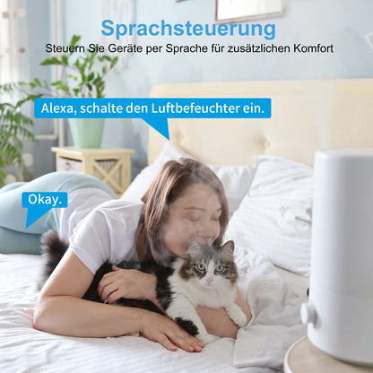 EIGHTREE WLAN Steckdose für Balkonkraftwerk mit Stromzähler, Stromverbrauch und Einspeisung messen, Steckdose mit Energiezähler für Mini-PV, 2.4G/5G WLAN, 16A 3680W, Alexa & Google Home kompatibel
