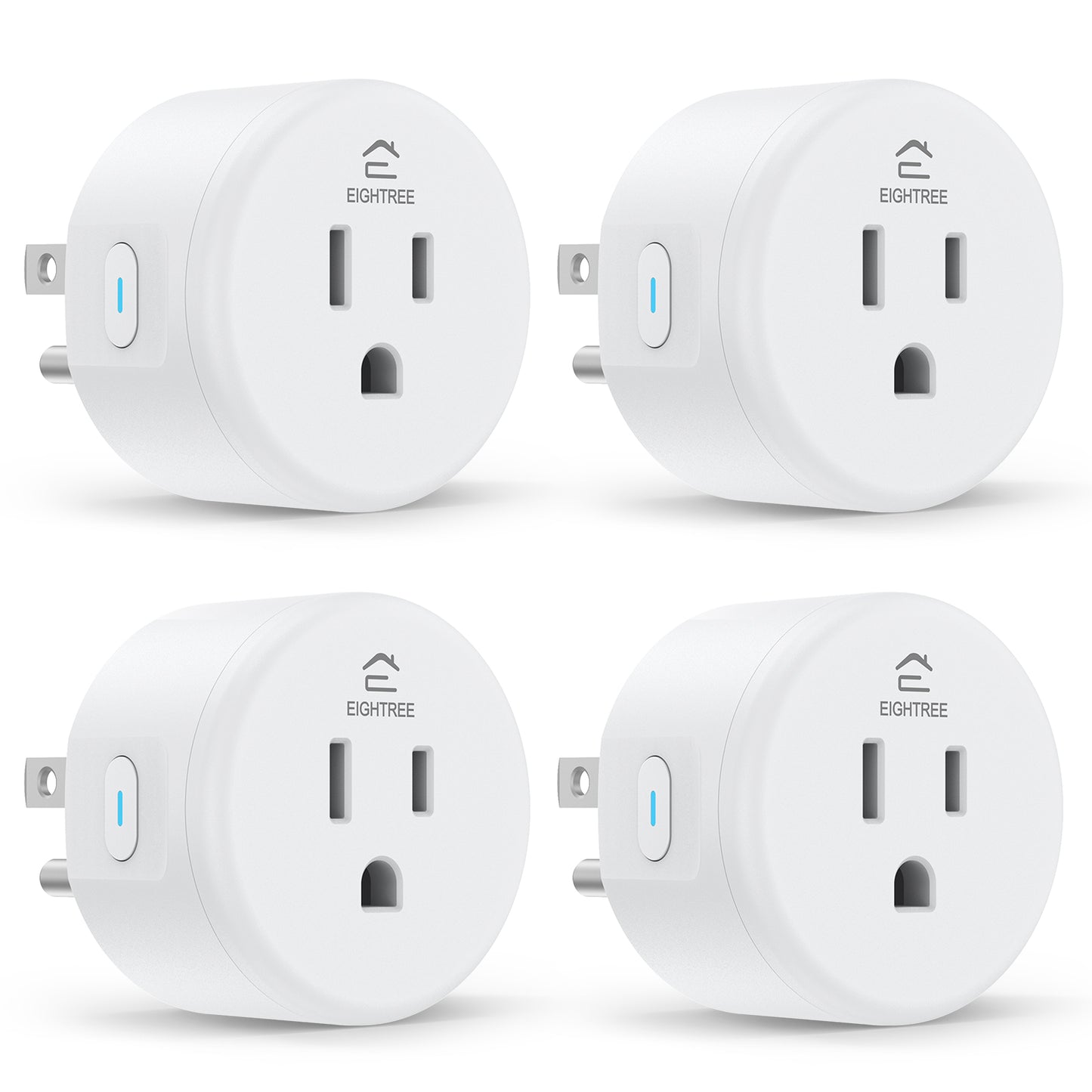 EIGHTREE Smart Plug, WiFi Outlet Works with Alexa & Google Home, Smart Home Socket with Remote Control & Timer Function, 2.4GHz WiFi Only