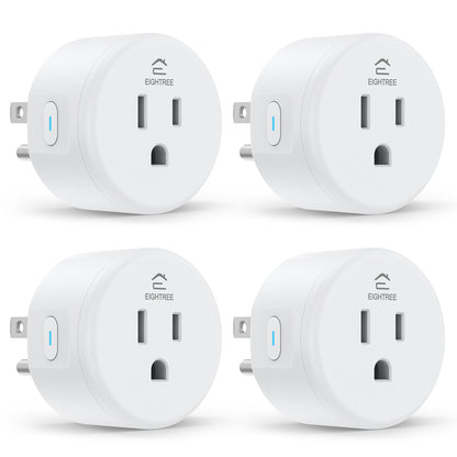 EIGHTREE Smart Plug, WiFi Outlet Works with Alexa & Google Home, Smart Home Socket with Remote Control & Timer Function, 2.4GHz WiFi Only