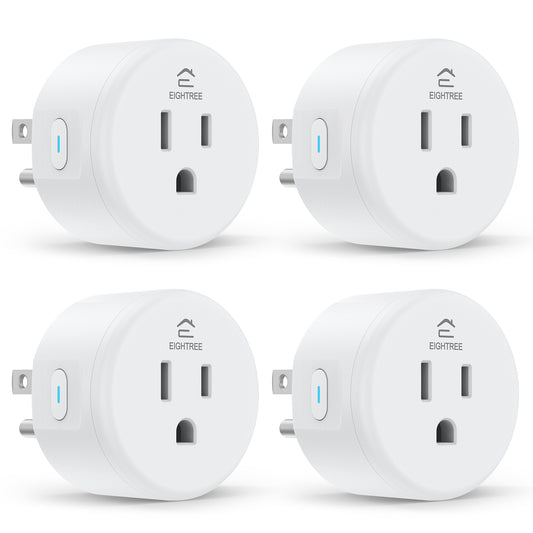 EIGHTREE Smart Plug, WiFi Outlet Works with Alexa & Google Home, Smart Home Socket with Remote Control & Timer Function, 2.4GHz WiFi Only