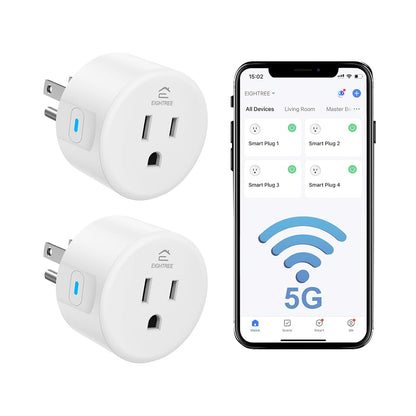 Eightree Smart Plug for 5GHz & 2.4GHz, Smart Outlet WiFi Socket with APP Remote Control, Compatible with Alexa