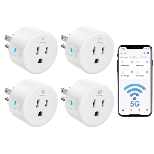 Eightree Smart Plug for 5GHz & 2.4GHz, Smart Outlet WiFi Socket with APP Remote Control, Compatible with Alexa